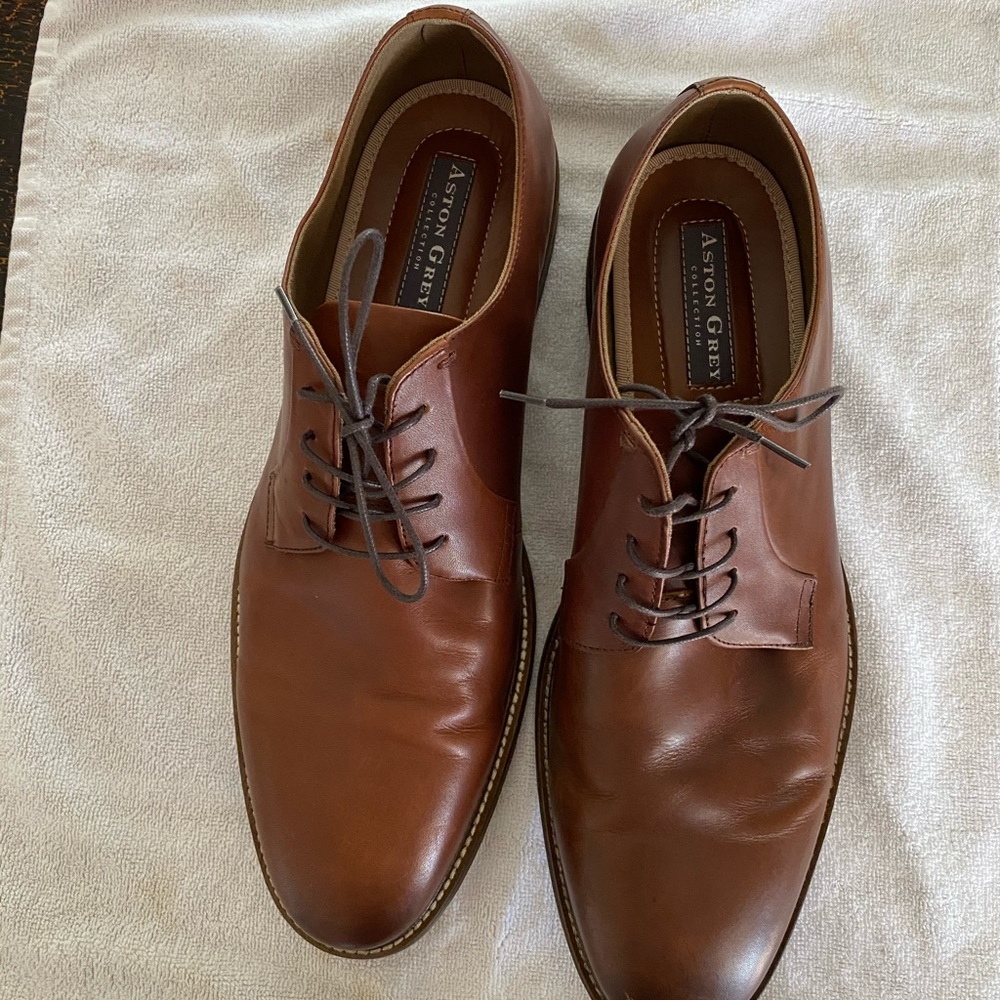 Aston grey dress shoes size 12